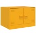 Mesa de centro de acero amarillo mostaza 67x50x44