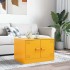 Mesa de centro de acero amarillo mostaza 67x50x44