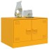 Mesa de centro de acero amarillo mostaza 67x50x44