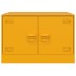 Mesa de centro de acero amarillo mostaza 67x50x44