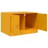 Mesa de centro de acero amarillo mostaza 67x50x44