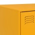Mesa de centro de acero amarillo mostaza 67x50x44