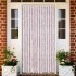 Cortina antimoscas chenilla gris plateado y rosa 118x220