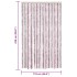Cortina antimoscas chenilla gris plateado y rosa 118x220