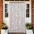 Cortina antimoscas chenilla beige y blanco 118x220