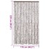 Cortina antimoscas chenilla beige y blanco 118x220