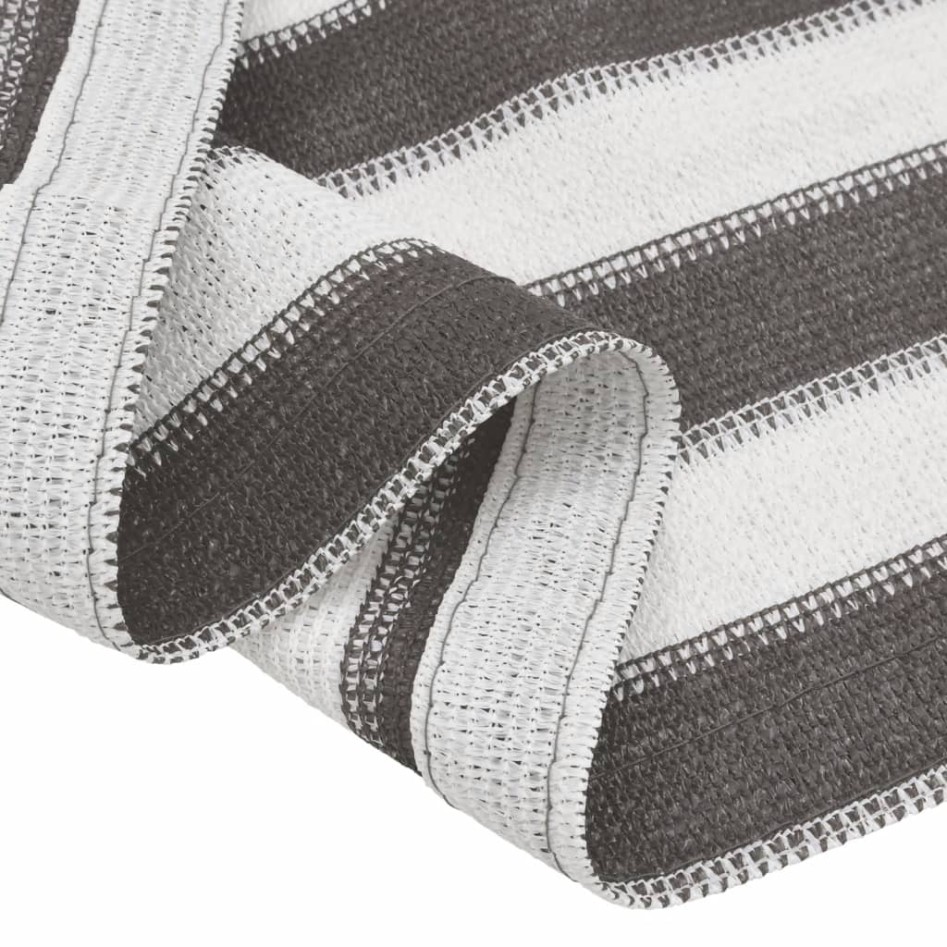 Alfombra de tienda campaña HDPE antracita y blanco 400x800