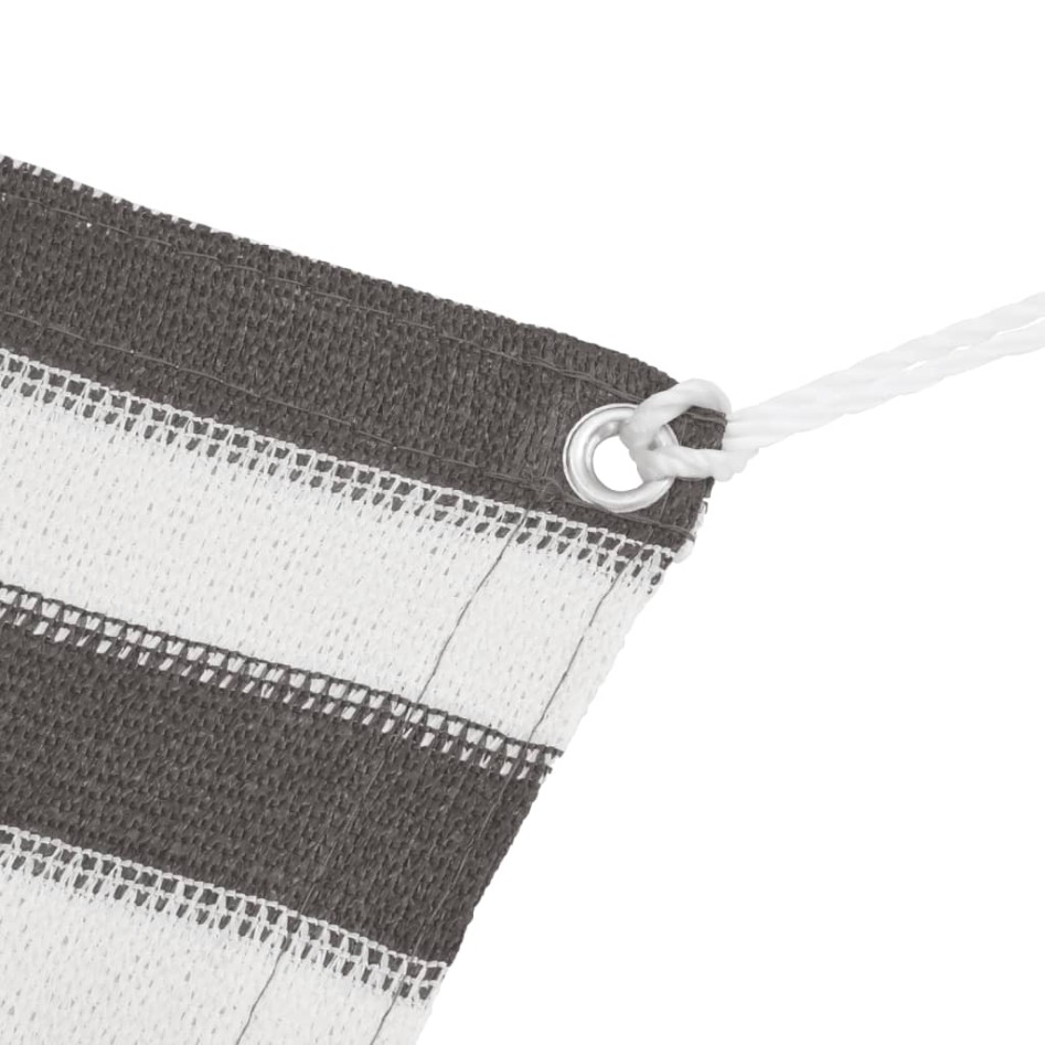 Alfombra de tienda campaña HDPE antracita y blanco 400x800