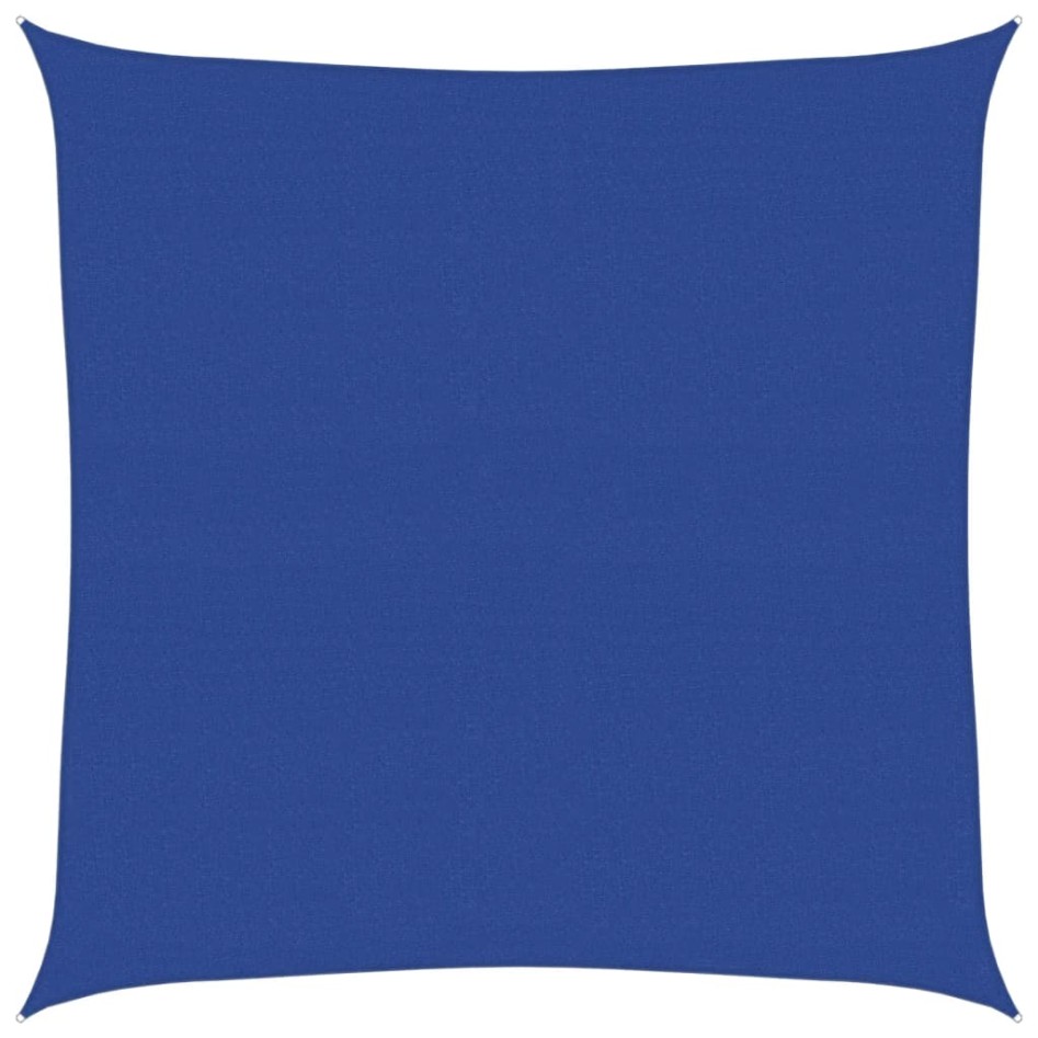 Toldo de vela cuadrado HDPE azul 160 g/m² 6x6