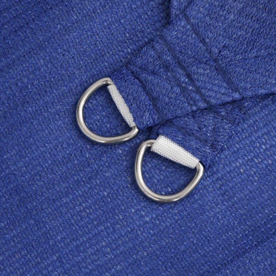 Toldo de vela cuadrado HDPE azul 160 g/m² 6x6