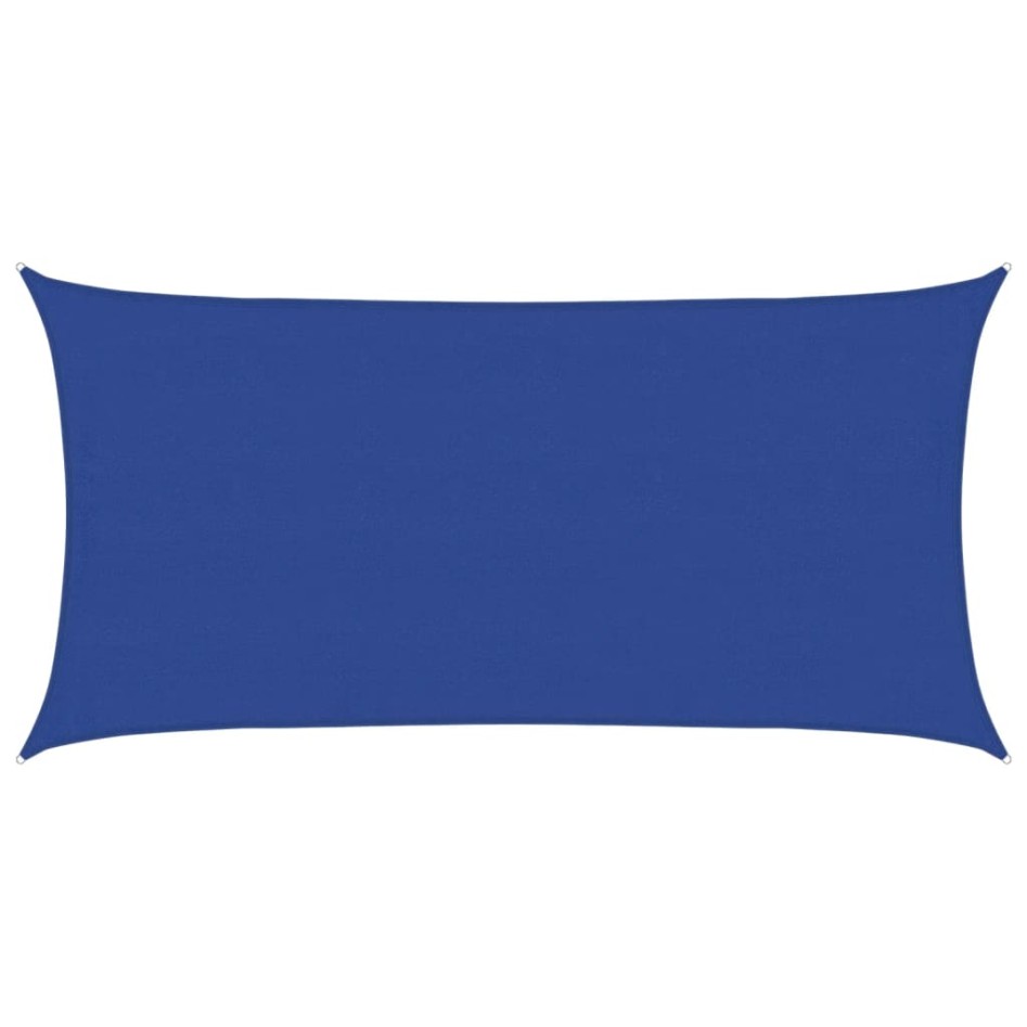 Toldo de vela rectangular HDPE azul 160 g/m² 4x7