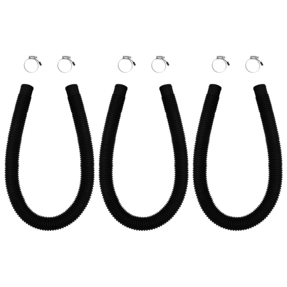 Paneles calefactores solares de piscina curvos 3 uds 72,5x46