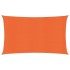 Toldo de vela rectangular HDPE naranja 160 g/m² 4x7