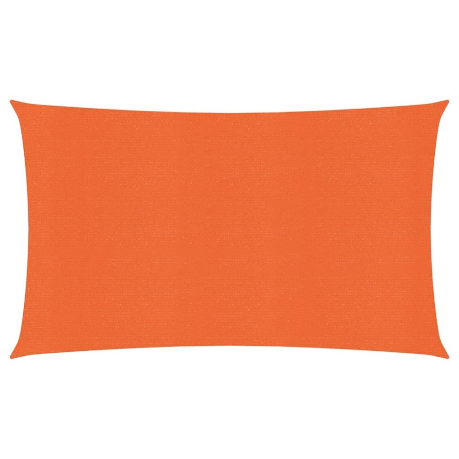Toldo de vela rectangular HDPE naranja 160 g/m² 4x7