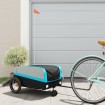 Remolque para bicicleta hierro negro y azul 30 kg