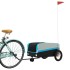 Remolque para bicicleta hierro negro y azul 30