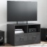Mueble para TV de acero negro 67x39x44