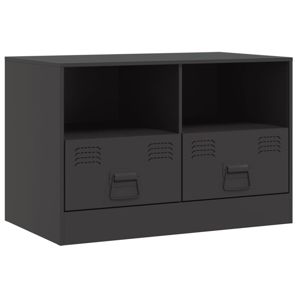 Mueble para TV de acero negro 67x39x44
