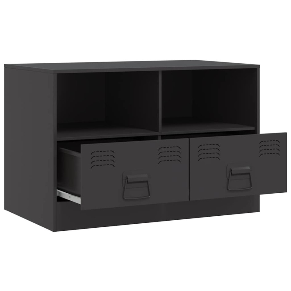 Mueble para TV de acero negro 67x39x44