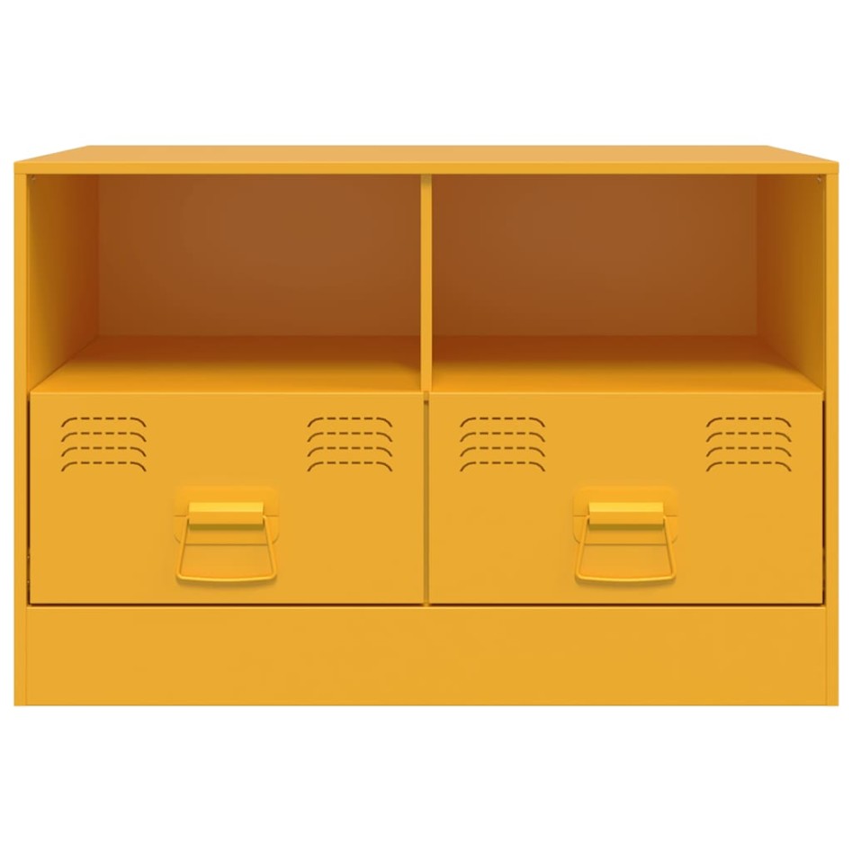 Mueble para TV de acero amarillo mostaza 67x39x44