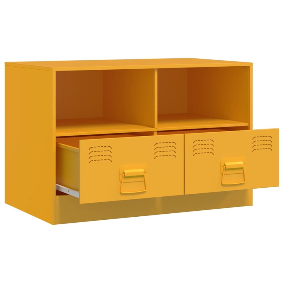 Mueble para TV de acero amarillo mostaza 67x39x44