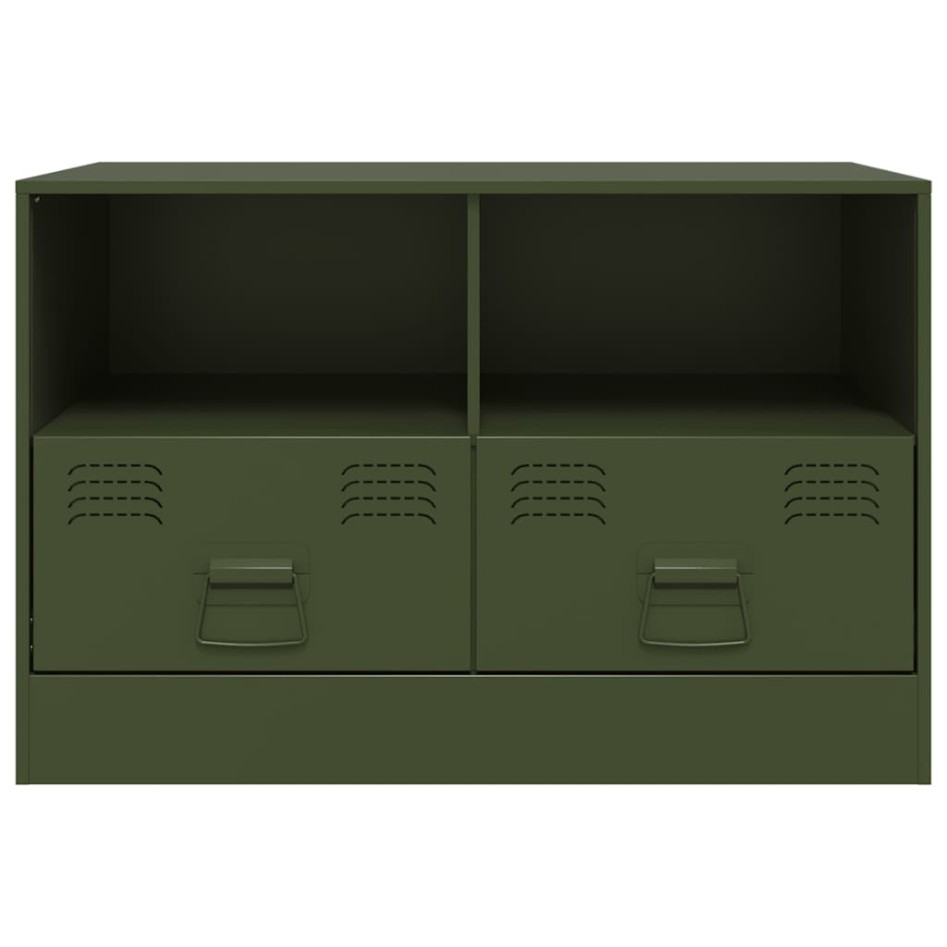 Mueble para TV de acero verde oliva 67x39x44