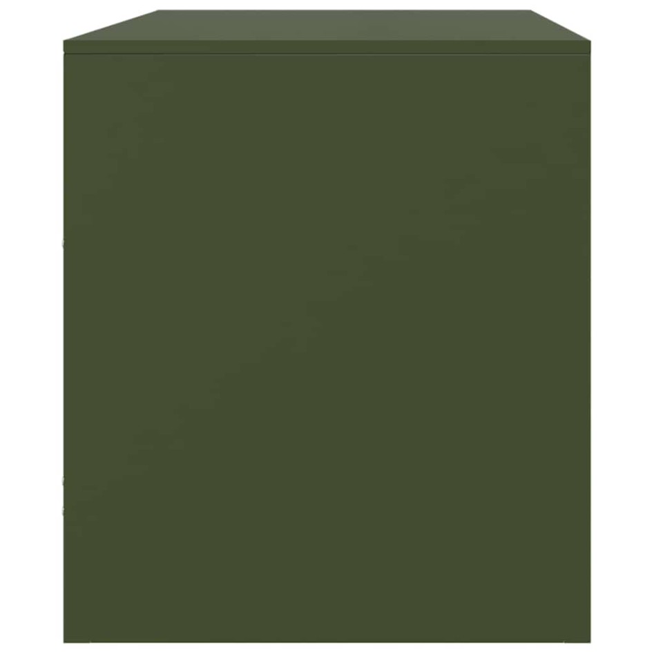 Mueble para TV de acero verde oliva 67x39x44