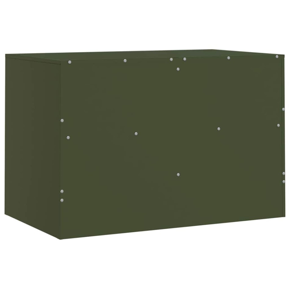 Mueble para TV de acero verde oliva 67x39x44