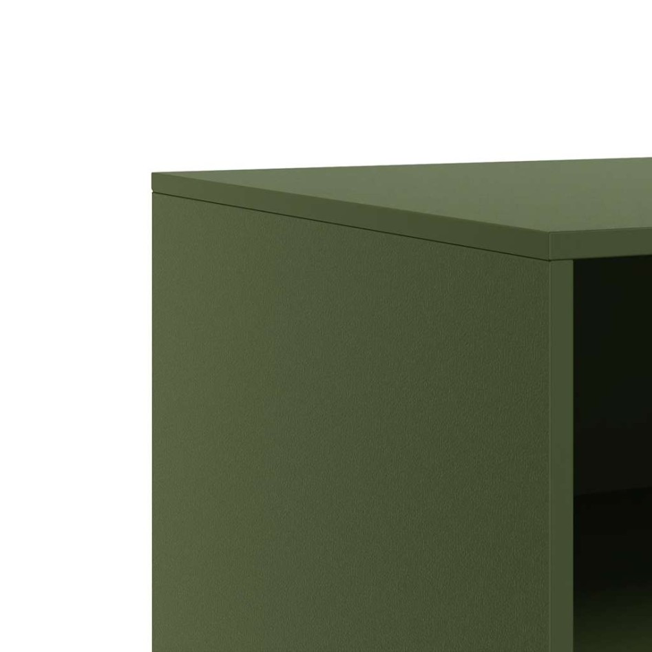 Mueble para TV de acero verde oliva 67x39x44