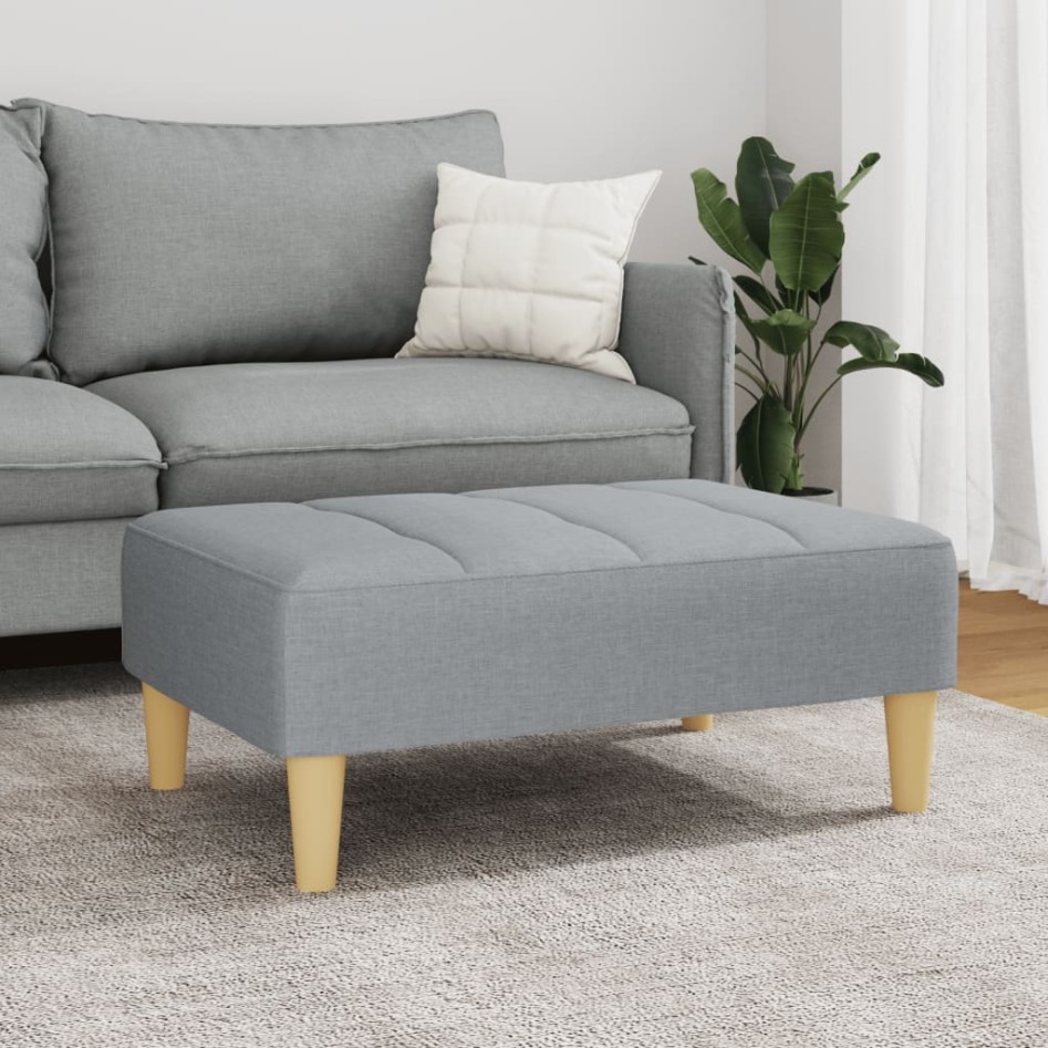 Reposapiés de tela gris claro 77x55x31