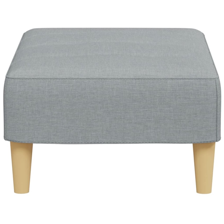 Reposapiés de tela gris claro 77x55x31