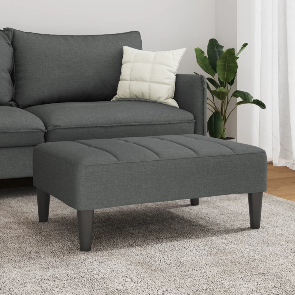 Reposapiés de tela gris oscuro 77x55x31