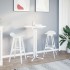 Mesa alta de comedor madera ingeniería y acero blanco