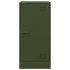 Aparador de acero verde oliva 34,5x39x73