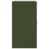 Aparador de acero verde oliva 34,5x39x73