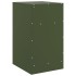 Mesitas de noche 2 unidades acero verde oliva 34,5x39x62