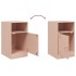 Mesitas de noche 2 unidades acero rosa 34,5x39x62