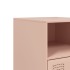 Mesitas de noche 2 unidades acero rosa 34,5x39x62