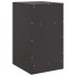 Mesitas de noche 2 unidades acero negro 34,5x39x62