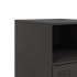 Mesitas de noche 2 unidades acero negro 34,5x39x62