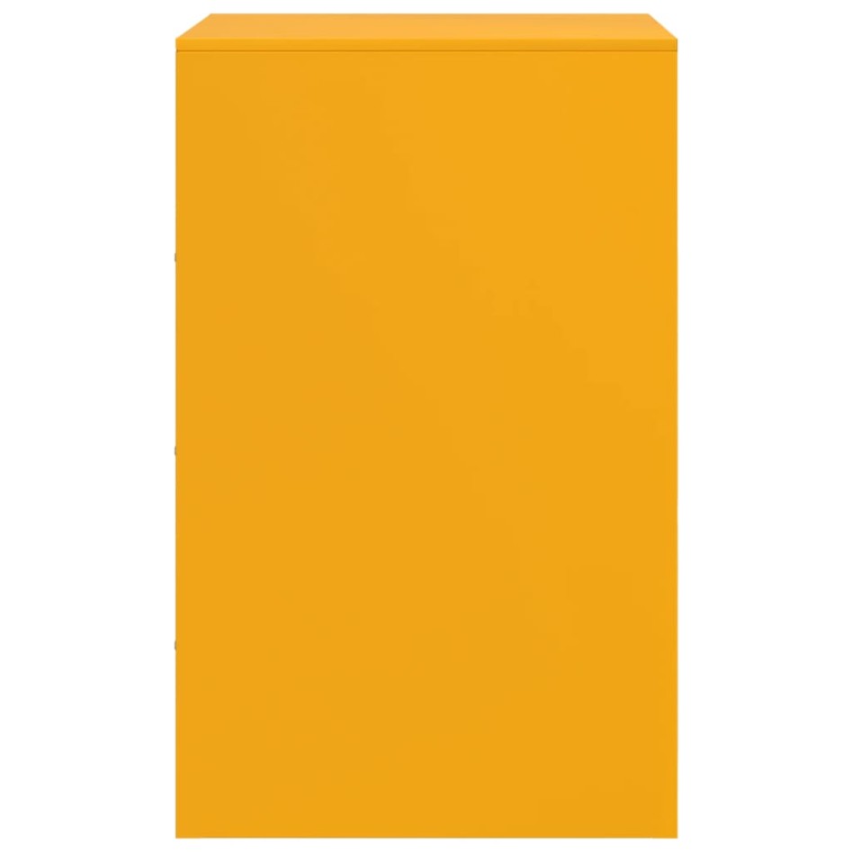 Mesitas de noche 2 uds acero amarillo mostaza 34,5x39x62