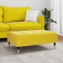 Reposapiés de terciopelo amarillo 77x55x31