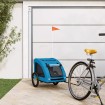 Remolque de bicicleta mascotas hierro tela Oxford azul