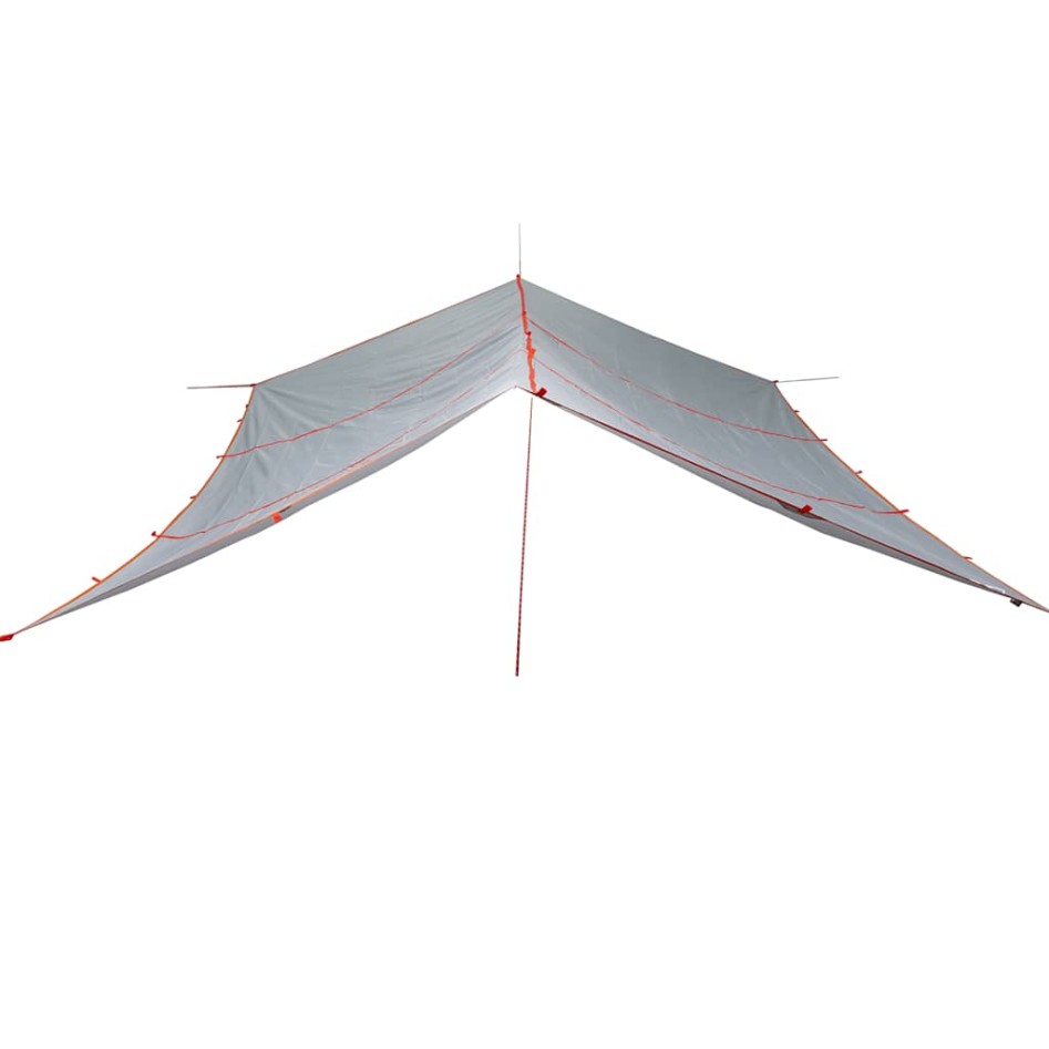Lona de camping impermeable gris y naranja 420x440