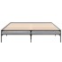 Estructura cama madera ingeniería metal gris Sonoma 140x200
