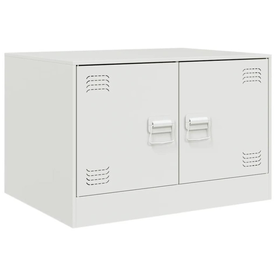 Mesa de centro acero blanco 67x50x44