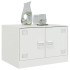Mesa de centro acero blanco 67x50x44