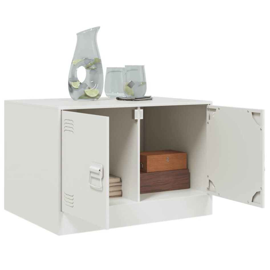 Mesa de centro acero blanco 67x50x44