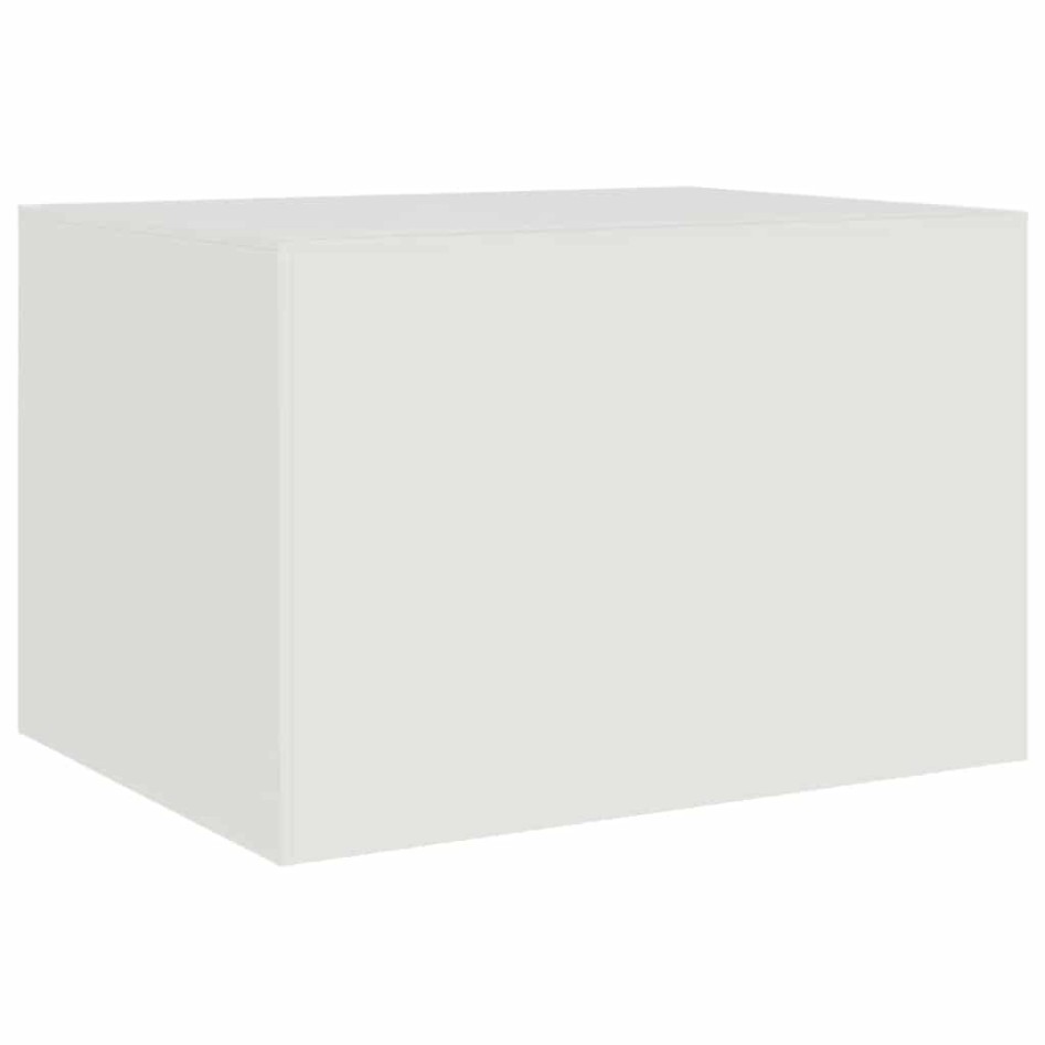 Mesa de centro acero blanco 67x50x44