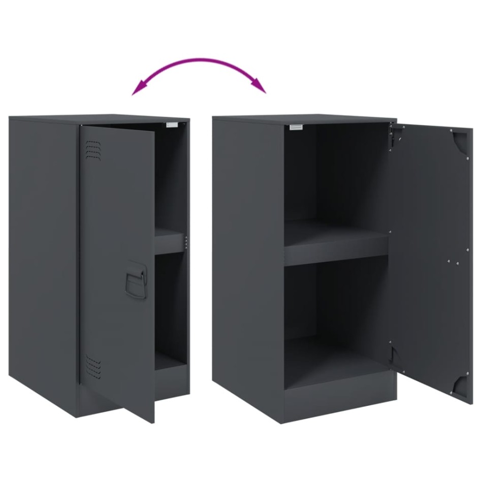 Aparador de acero gris antracita 34,5x39x73